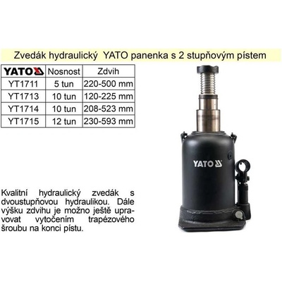 Yato YT-1711 Hydraulický zvedák 5 t
