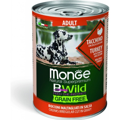 Monge BWild Grain Free Adult morčacie s tekvicou a cuketou 400 g