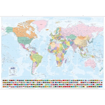 Svět - nástěnná mapa Státy a území, 1:21 000 000 - Kartografie Praha