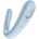 Satisfyer Double Classic - вибратор за двойки (син)