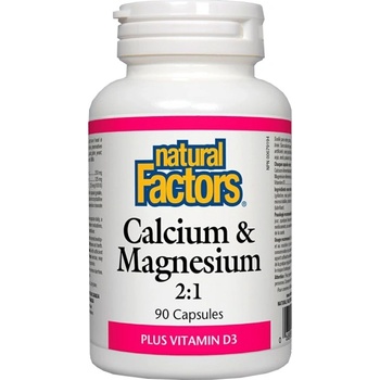 Image 1 of Natural Factors Calcium & Magnesium with Vitamin D3 376 mg [90 капсули]