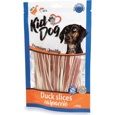 KidDog kachní proužky carpaccio 80 g