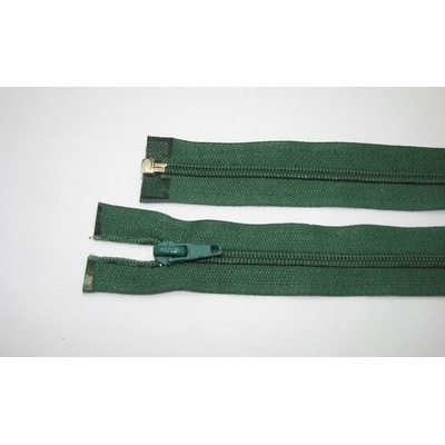 Zips špirála deliteľný 5mm - dĺžka 45cm farba tmavo zelená