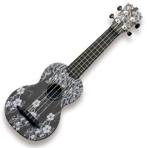 Pasadena WU-21F7-BK Floral Black Сопрано укулеле (<![CDATA[WU-21F7-BK]]>)