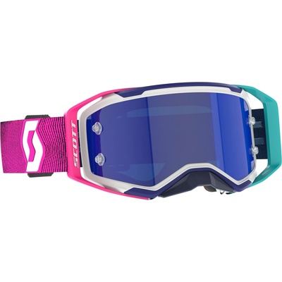Маска Scott Prospect 2.0 Amp Chrome S2 Goggles - Stealth Blue / Radiant Pink / Glas: Blue Chrome - размер One Size (205-6801-0211)