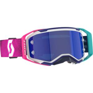 SCOTT Маска Scott Prospect 2.0 Amp Chrome S2 Goggles - Stealth Blue / Radiant Pink / Glas: Blue Chrome - размер One Size (205-6801-0211)