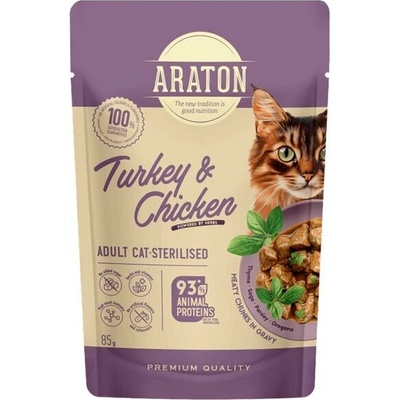 Araton Cat Sterilised Turkey & Chicken 85 g