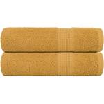 vidaXL Кърпи за баня FROGN 2 бр. Златни 100x150 см 360 г/м2 (136812)