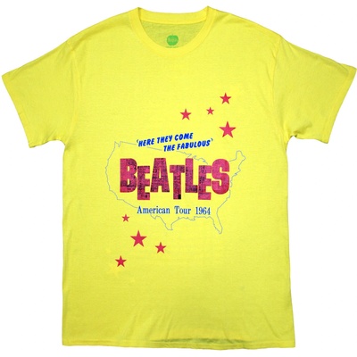 The Beatles American Tour '64 (Back Print) Yellow L Риза (<![CDATA[BEATTEE647MY03]]>)