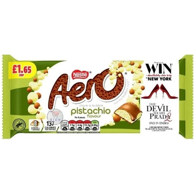 Nestlé Aero mléčná bublinková s pistáciovou příchutí 90 g