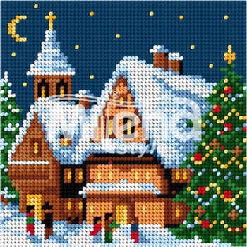 Image 1 of Milena Style Коледна вечер - гоблен с щампа без конци