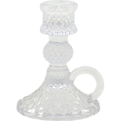 Chic Antique Svícen Handles Clear, čirá barva, sklo