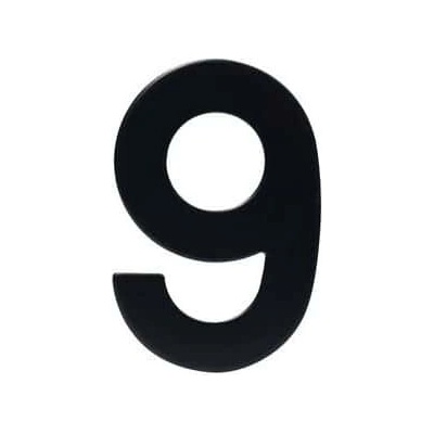 Nerezové číslo ve 2D provedení, výška 95 mm, znak "9"