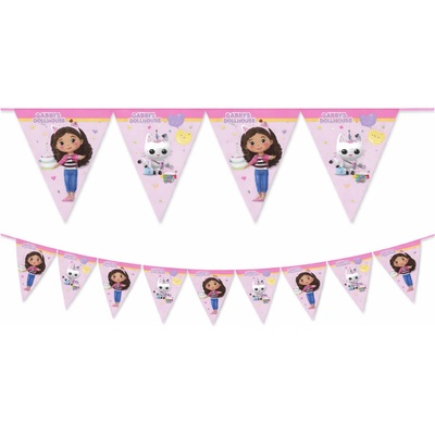 Vlaječková girlanda Gábinin kouzelný domek 2,3 m – Zboží Dáma