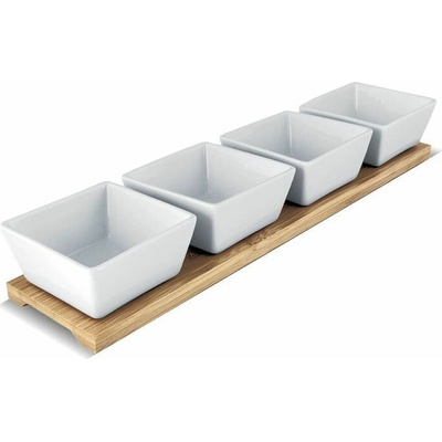 Plastimex miska sada servír. LT9020 porcel. bambus 38 x 9 cm 4 ks