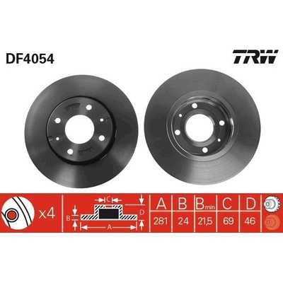Brzdový kotouč TRW DF4054