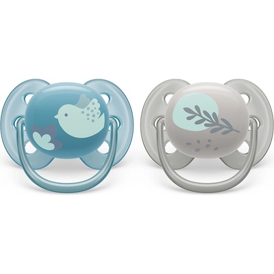 Philips залъгалки - Ultra Soft със стерилизаторна кутия 6-18 м - пиле/перо