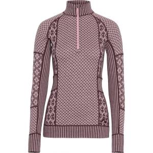 Kari Traa Дамско мериносово термобельо Kari Traa Women's Smekker Half-Zip Merino base layer - Cocoa Powder (115-1318-1814)