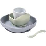 Beaba 4-Piece Silicone Dinner Set комплект за хранене Pebble 4m+
