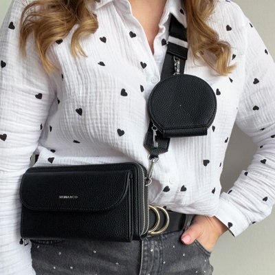 Crossbody/peňaženka F-Y-90-4-black