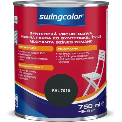 Swingcolor email šedá 750ml 6141 T0750 7016