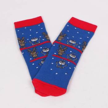 Image 1 of Детски термо чорапи в син цвят с роботи