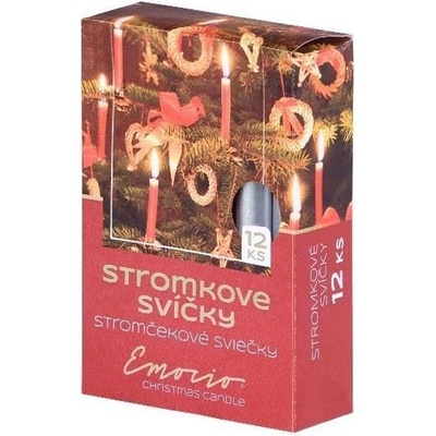 Z-TRADE s. r. o. svíčky na stromeček metalické stíbrné 12 ks