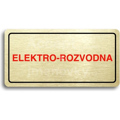 ACCEPT Piktogram ELEKTRO-ROZVODNA - zlatá tabulka - barevný tisk