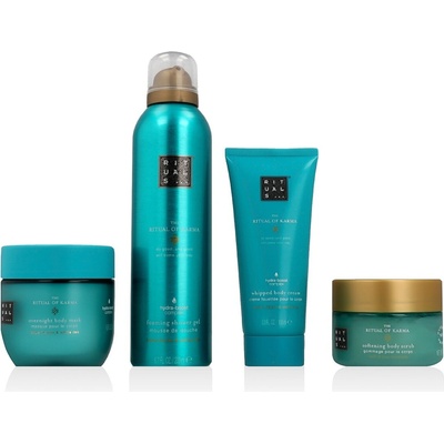 Rituals The Ritual Of Karma sprchová pena 200 ml + telový krém 100 ml + telový peeling 125 g + telová maska 125 ml