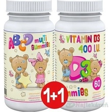 CLINICAL ABCD Multi Gummies + D3 Gummies 2 x 60 pektínových cukríkov