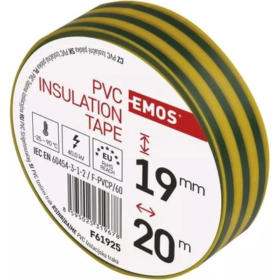 Emos F61925 izolačná páska PVC 19 mm x 20 m zeleno-žltá