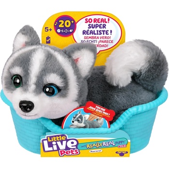 Moose Интерактивна плюшена играчка Moose Little Live Pets - Really Real Puppy, хъскито Аврора (26648)