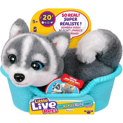 Moose Интерактивна плюшена играчка Moose Little Live Pets - Really Real Puppy, хъскито Аврора (26648)