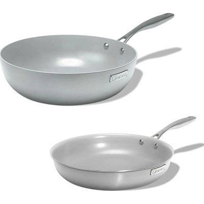 Elmich Sada nerezových pánví s keramickým povrchem Tria Ceramic, Wok a standardní pánev