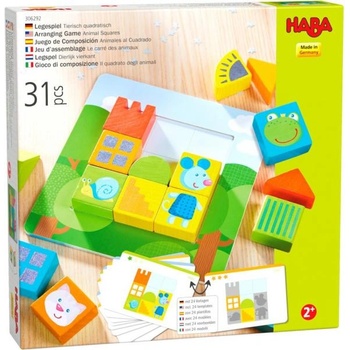 HABA Игра за пространствено подреждане Животни с шаблони