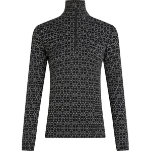 Icebreaker Дамско мериносово термобельо Icebreaker Women's Merino 260 Oasis L/S Half Zip Alpine Geo Merino base layer - Black / Snow / J - размер XS (115-2827-0111)