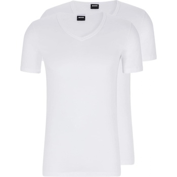 Boss Тениска Boss Men's HBB Slm Tirt Slim-fitting Stretch Cotton T-shirt - White