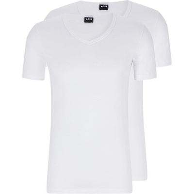 Boss Тениска Boss Men's HBB Slm Tirt Slim-fitting Stretch Cotton T-shirt - White