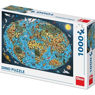 Dino Kreslená mapa světa 1000 dielov