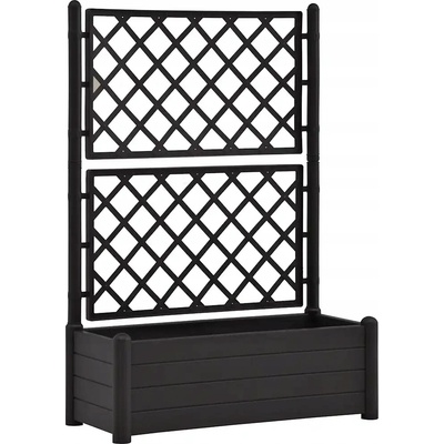 vidaXL květináč s mřížkou 313985 antracit 100x43x142 cm