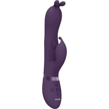 Vive Gada Vibrating Bunny Ear G Spot Rabbit with Pulse Wave Shaft Purple