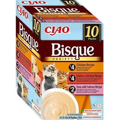 Ciao Bisque kuracie hovädzie a tuniak 10 x 40 g