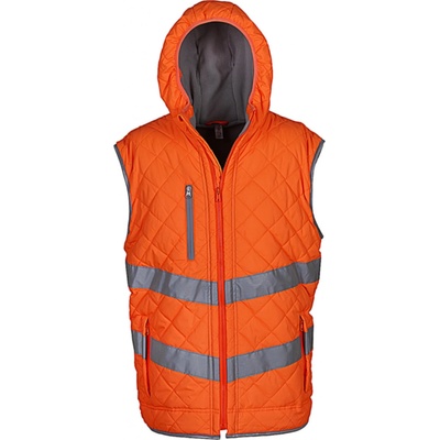 Yoko zimní reflexní vesta Kensington Hooded Fluorescenční oranžová