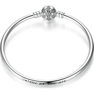 P&J stříbrný pevný náramek s vločkou CHSBR1