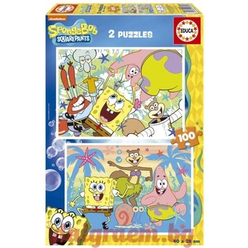 Image 1 of Educa Пъзел educa 19389 - 2 х 100 части - Спондж Боб (edu19389)