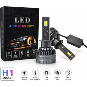 Комплект led крушки h1 - 12v-24v 60w 6500lm 6000k canbus без грешки