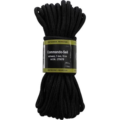 MFH Полипропиленово въже 15 метра 9 мм черно (27507c)