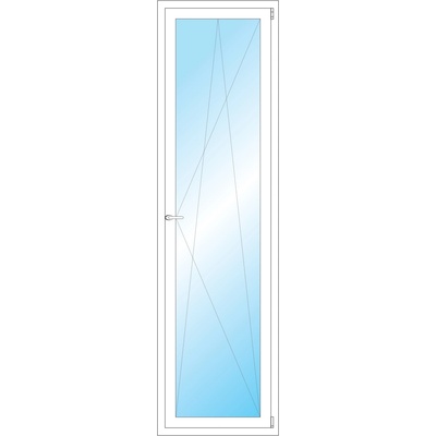 OKNA HNED Plastové okno 64x229 cm (640x2290 mm) bílé otevíravé a sklopné pravé