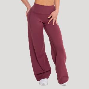 GymBeam Дамски панталони Flow Straight Wine XL