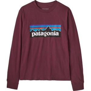 Patagonia Детски пуловер Patagonia Kid's L/S P-6 Logo T-Shirt Jumper - Berry Fig (704-4322-0713)